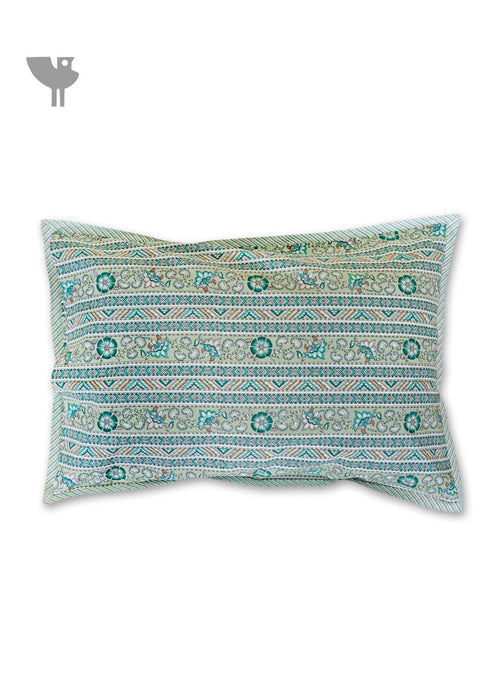 40s Cotton Pillow Cover in Floral Print