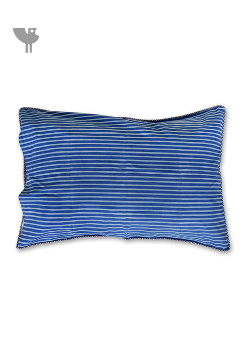 40s Cotton Pillow Cover in Floral Block Print