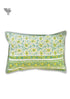 40s Cotton Pillow Cover in Floral Block Print