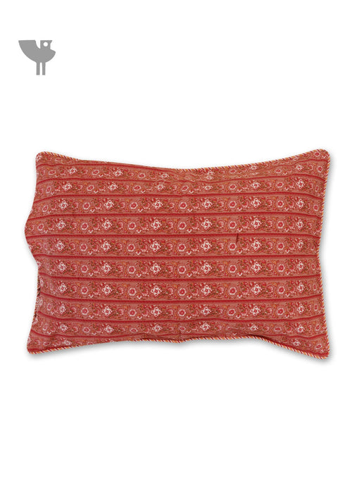 40s Cotton Pillow Cover in Floral Print