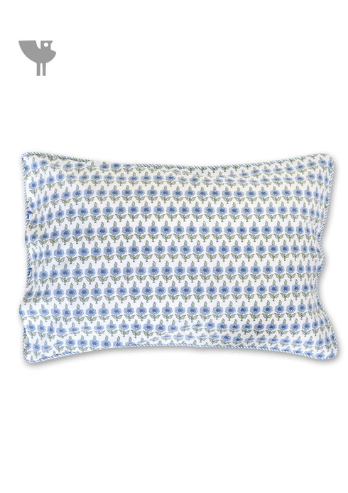 40s Cotton Pillow Cover in Floral Print