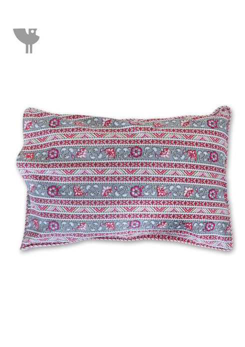 40s Cotton Pillow Cover in Floral Print