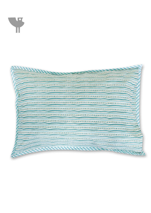 40s Cotton Pillow Cover In Graphic Print