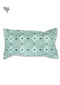 20s Cotton Rectangle Cushion Cover In Floral Block Print