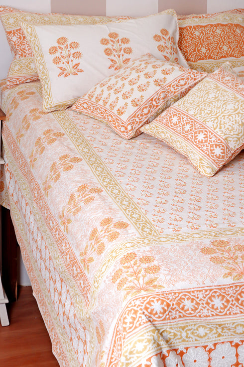 20s Cotton Lumbar Cushion Cover In Block Print