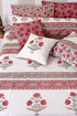 20s Cotton Lumbar Cushion Cover in Floral Block Print