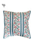 20’s Cotton Cushion Cover In Floral Block Print