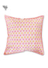20s Cotton Cushion Cover in Block Print with Piping