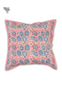 20s Cotton Cushion Cover in Block Print with Piping