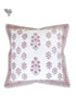 20s Cotton Cushion Cover in Floral Block Print