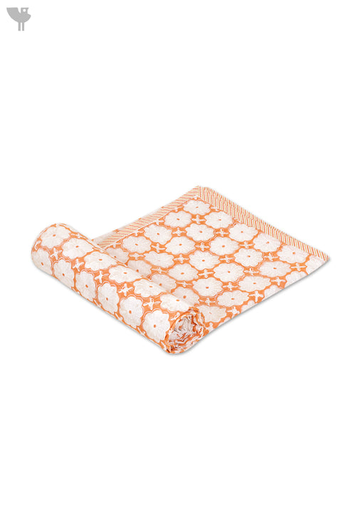 Mulmul Cotton Dohar in Floral Block Print