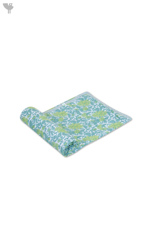 Mulmul Cotton Dohar in Floral Block Print