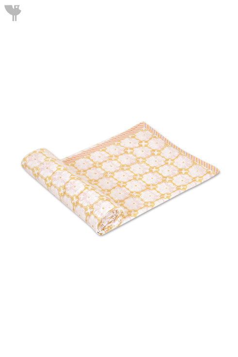 Mulmul Cotton Dohar in Floral Block Print