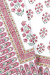 20s Cotton KING SIZE Bed Cover In Floral Block Print