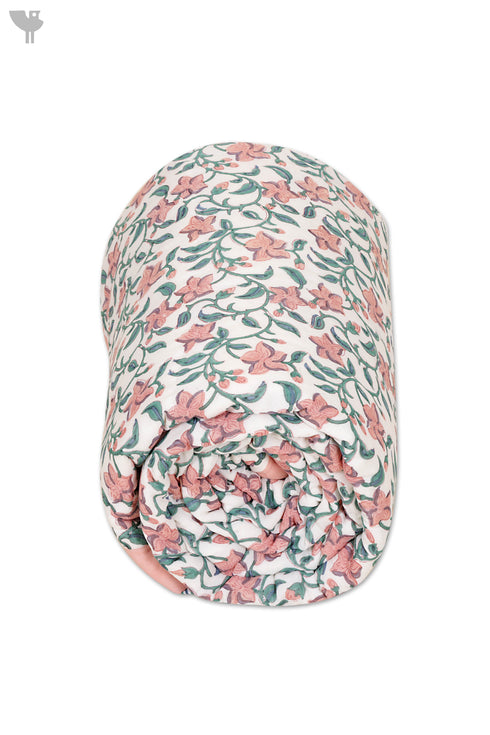 Mulmul Cotton Quilt in Floral Block Print