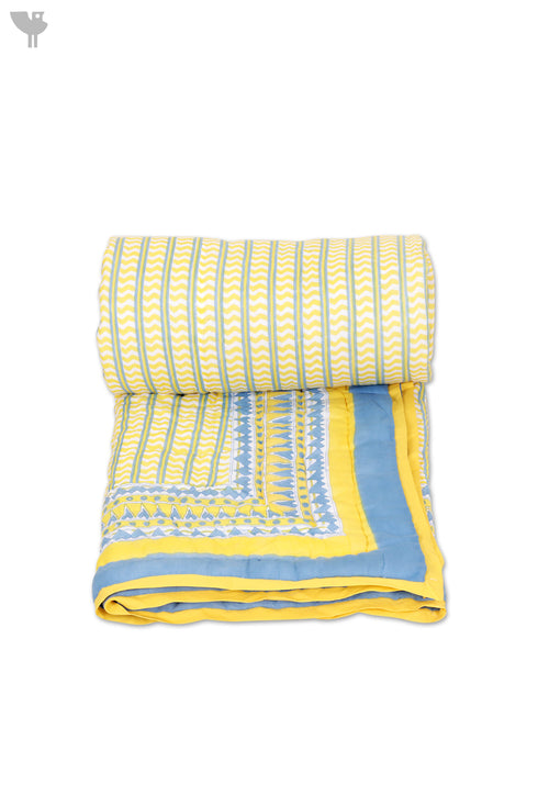 Mulmul Cotton Quilt in Block Print