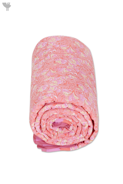 Mulmul Cotton Quilt in Floral Block Print