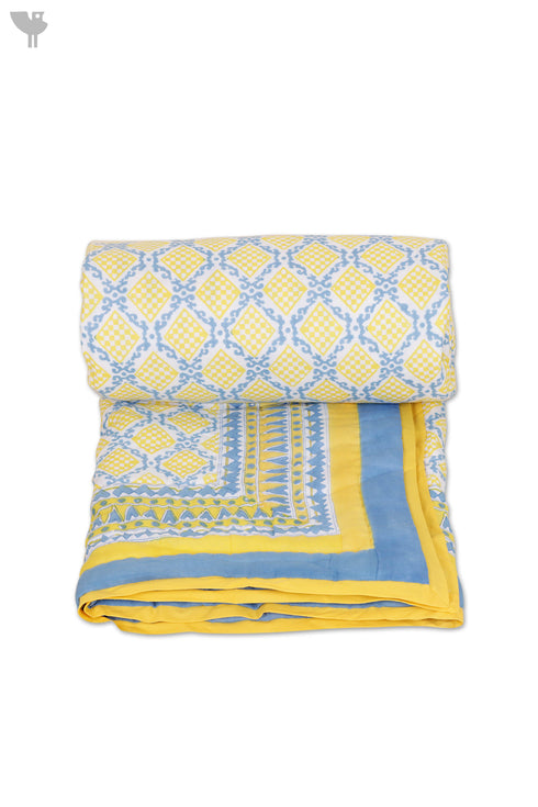 Mulmul Cotton Quilt in Block Print