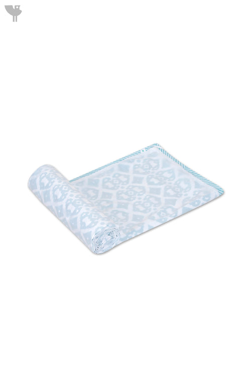 Mulmul Cotton Khasto Dohar In Graphic Block Print