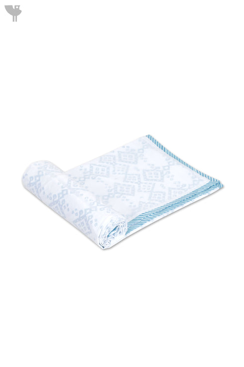 Mulmul Cotton Khasto Dohar In Graphic Block Print