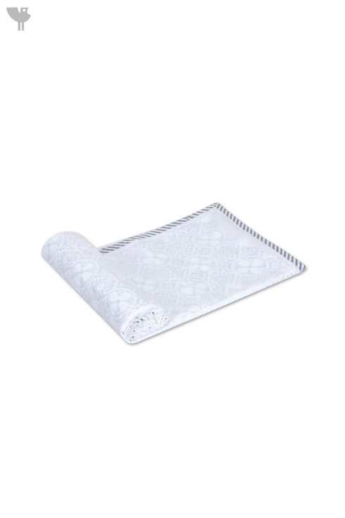 Mulmul Cotton Khasto Dohar In Graphic Block Print