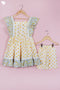 Cotton Top & Shorts Set In Block Print