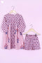 Cotton Frock & Shorts Set In Block Print