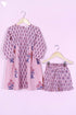 Cotton Frock & Shorts Set In Block Print