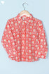 Cambric Cotton Boys Shirt In Floral Block Print