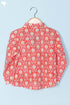 Cambric Cotton Boys Shirt In Floral Block Print