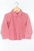 Cambric Cotton Boys Shirt In Block Print