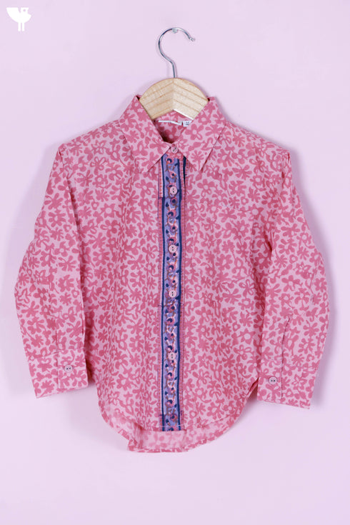 Cambric Cotton Top In Block Print