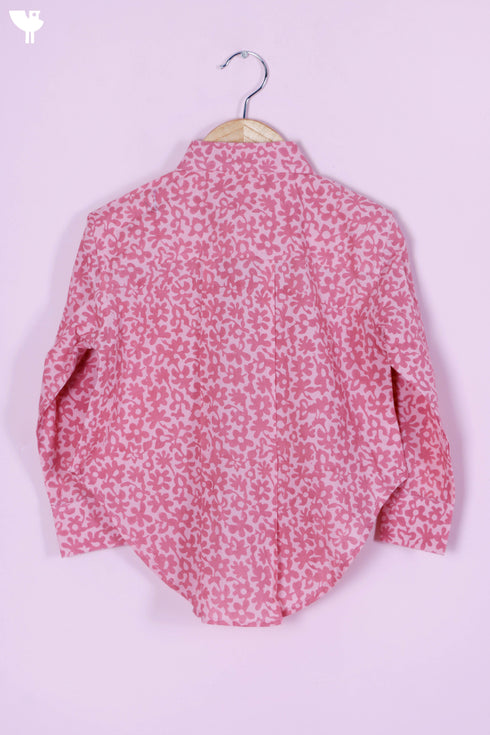 Cambric Cotton Top In Block Print
