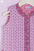 Cambric Cotton Quilted Vest In Block Print