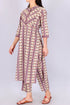 Cotton Kurta And Pant Set With Kota Doria Dupatta In Floral Print
