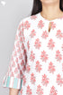 Cambric Cotton Kurta And Pant Set In Floral Block Print