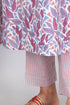 Cotton Kurta Pant Set With Dupatta In Block Print