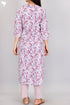 Cotton Kurta Pant Set With Dupatta In Block Print
