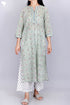 Mulmul Cotton Kurta And Pant Set In Block Print