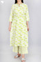 Cotton Kurta And Pant In Floral Block Print