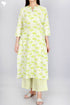 Cotton Kurta And Pant In Floral Block Print