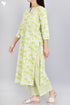 Cotton Kurta And Pant In Floral Block Print