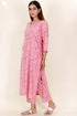 Bizzy Lizzy Kurta And Pant Set With Chiffon Dupatta In Block Print