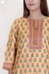 Tussar Cotton Kurta Pant And Dupatta Set In Floral Block Print