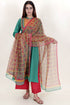 Khaadi Kurta Pant And Dupatta Set In Floral Block Print