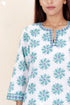 Cotton Kurta And Pant Set With Kota Dupatta In Block Print