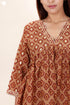 Cotton Silk Kurta And Pant In Block Print