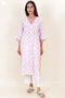 Cotton Kurta And Pant Set In Block Print
