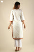 Benares Cotton Kurta with Maheshwari Silk Dupatta Set