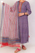 Bizzy Lizzy Kurta With Kota Doria Dupatta Set in Floral Block Print